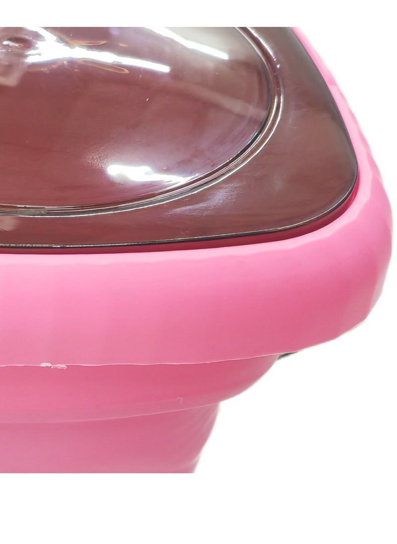 DIGI CORE - Folding Washing Machine Mini Automatic Clothes Washing Machine Portable Lightweight Automatic Washing Machine With Detachable Drain Basket 6 Liter Portable Washer Spin Dryer With 3 Adjustable Modes Pink - Image 1