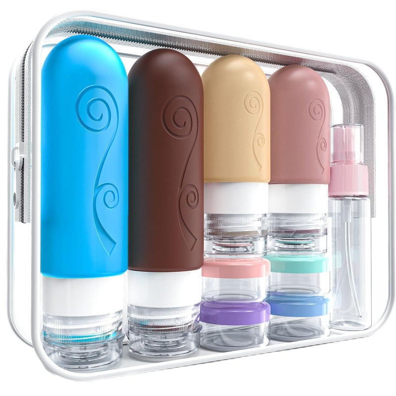 vodvob 16 Pack Travel Bottles Set for Toiletries TSA Approved Travel Containers Leak Proof Silicone Squeezable Travel Accessories 2oz 3oz for Shampoo Conditioner Lotion Body Wash BPA Free Multicolored - Image 3