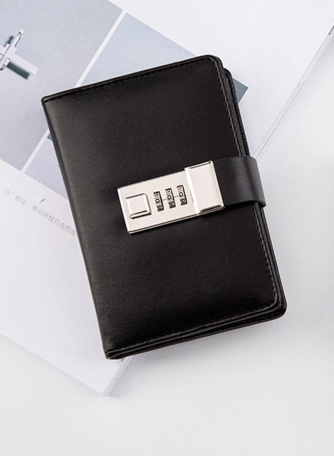 Generic Diary with Lock, A5 PU Leather Journal with Lock 200 Pages, Vintage Lock Journal Password Protected Notebook, Lock Diary Planner Organizer for Men and Women - Image 2