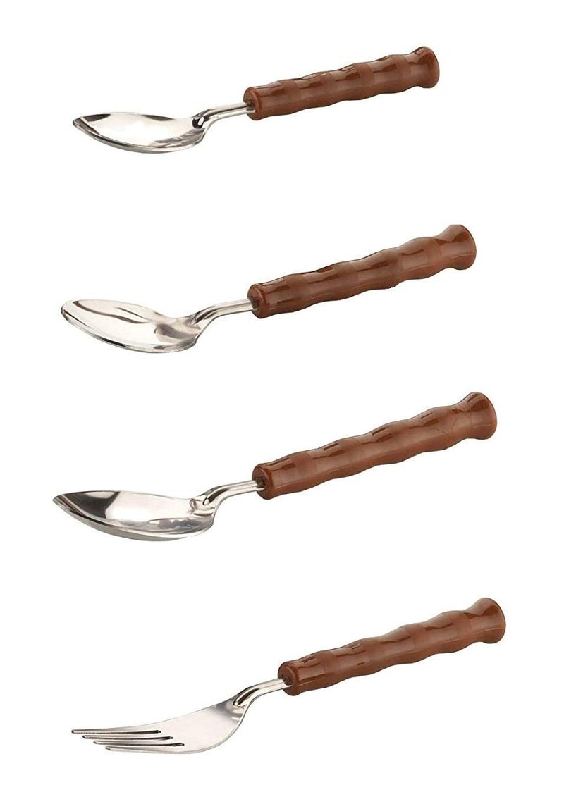 ConvertKitchen Duck Cutlery Set with Stand 24Piece Stainless Steel Plastic Dining Tableware Includes Spoons and Forks Elegant Kitchen Utensil Set - Image 5