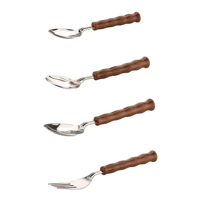 ConvertKitchen Duck Cutlery Set with Stand 24Piece Stainless Steel Plastic Dining Tableware Includes Spoons and Forks Elegant Kitchen Utensil Set - Image 2