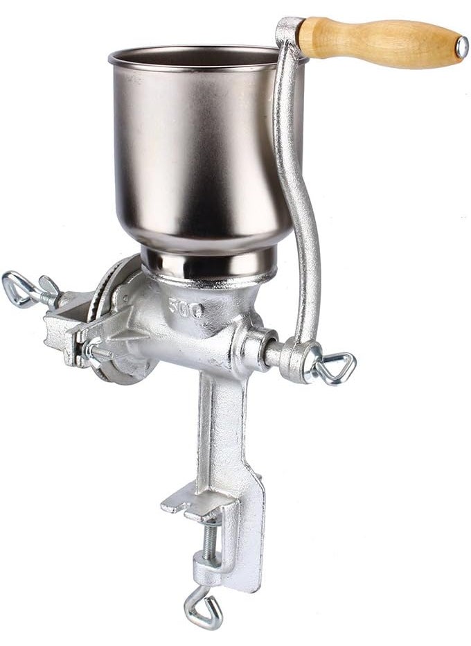 HURRISE Grain MillMeat Grinder MachineManual Grain GrinderGrinding DiameterFood Mill with Shild and Clamp for Nuts Flour Corn and Wheat  - Image 2