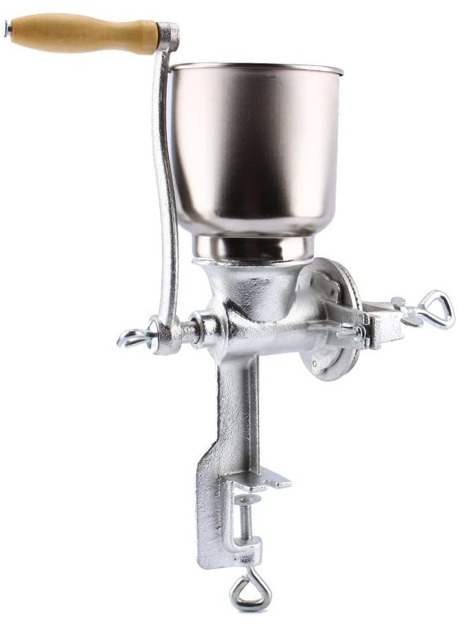 HURRISE Grain MillMeat Grinder MachineManual Grain GrinderGrinding DiameterFood Mill with Shild and Clamp for Nuts Flour Corn and Wheat  - Image 4
