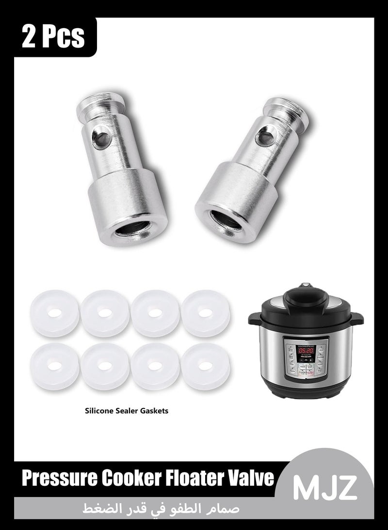 MJZ 2 Pcs Universal Replacement Pressure Cooker Floater Valve with 8 Pcs Silicone Sealer Gaskets Electric Pressure Cookers Parts for Pressure Pot - Image 1