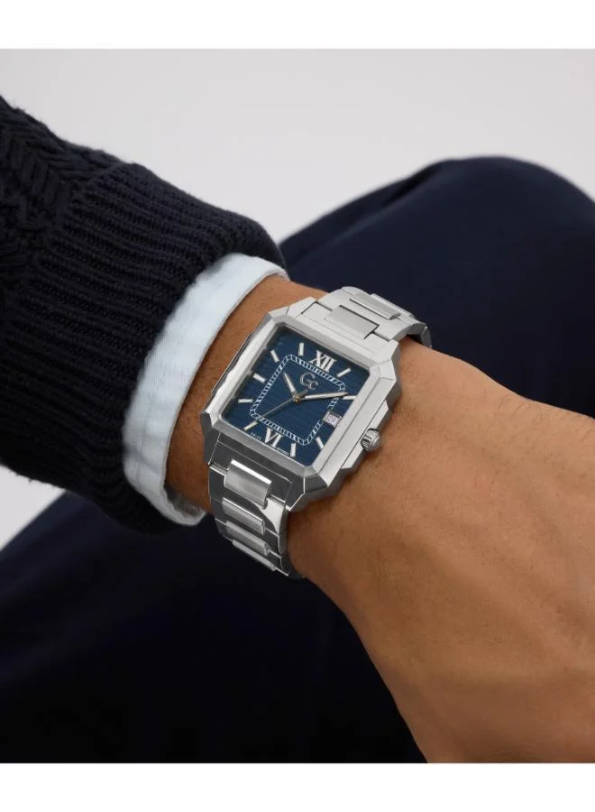 Gc SquareCut Metal Analogue Watch