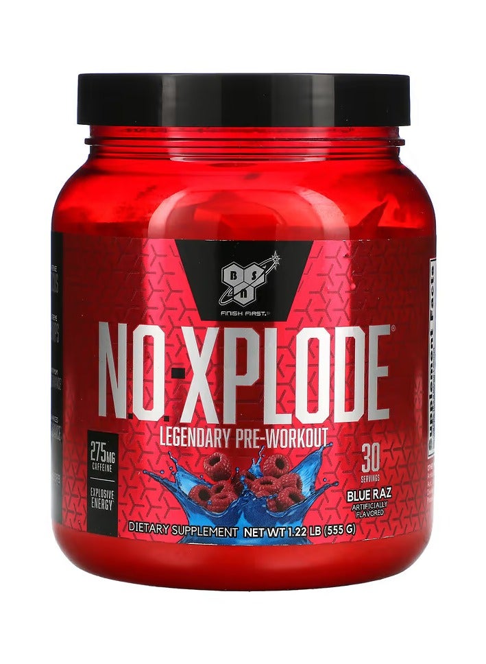 BSN No Xplode Legendary Pre-workout 555g Blue Razz Flavor 30 Serving - Image 1