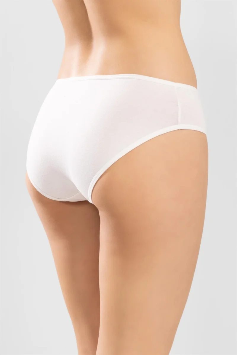 Baykar Women's White Lace Detailed Cotton Classic Women's Panties 3-Pack 8251 White