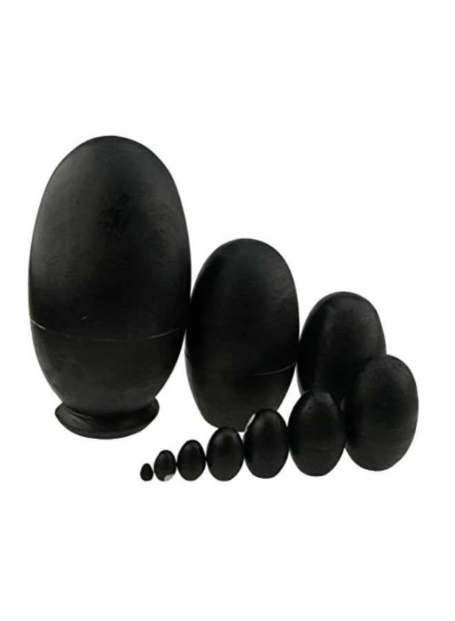 Winterworm Set 10 Pcs Cute Animal Theme Penguin Egg Shape Wooden Handmade Nesting Dolls Matryoshka Dolls for Kids Toy Penguin Gift - Image 3