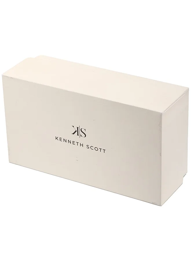 KENNETH SCOTT Kenneth Scott Men's Quartz Movement Watch, Multi Function Display and Mesh Strap - K22133-KMBB, Black