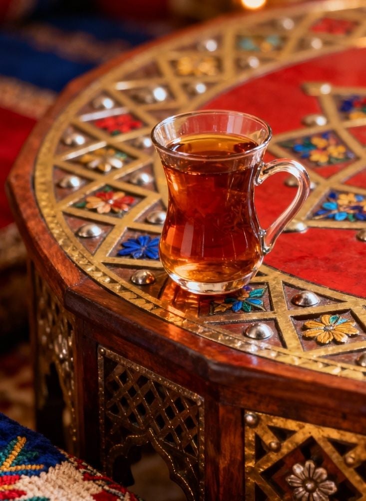 بريميم أكواب شاي تركية زجاجية ثلاثية الجدران بتأثير البخار – مجموعة فاخرة شفافة مقاومة للحرارة - Image 2