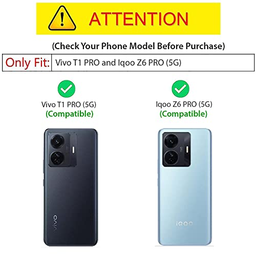 Kapa Soft Fabric Hybrid Protective Back Case Cover for Vivo IQOO Z6 PRO (5G) / Vivo T1 PRO (Black), PC+Cloth - Image 2