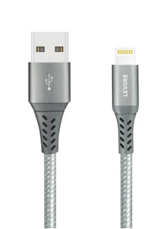 Levore USB to Lightning Nylon Cable MFI Certified 1.8m - Gray