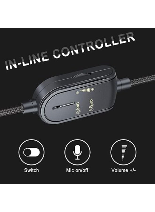 Wired Gaming Headset with RGB LED Light – K8 Camouflage – Noise Cancelling Microphone – Compatible with PS4, Xbox One, Nintendo Switch, PC, Laptop & Mobile - Image 2