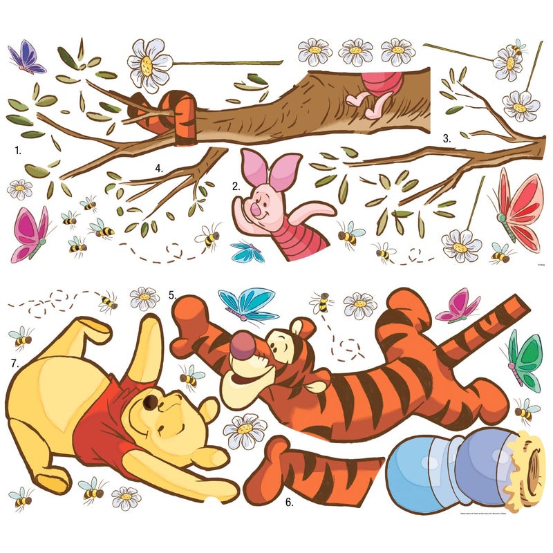 RoomMates Disney Winnie The Pooh Swinging For Honey Giant Peel and Stick Wall Decals , RMK2463GM - Image 3