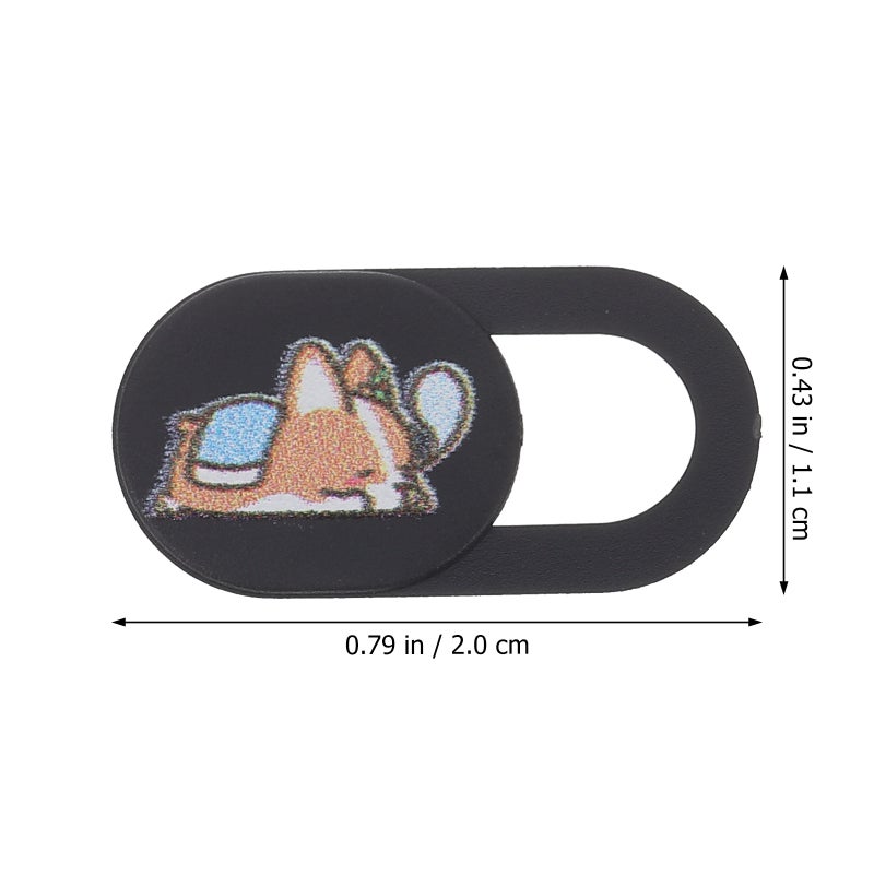 Camera Cover Laptop Webcam Privacy Cover Slide Design Daily Use Black 3Pcs - Image 2