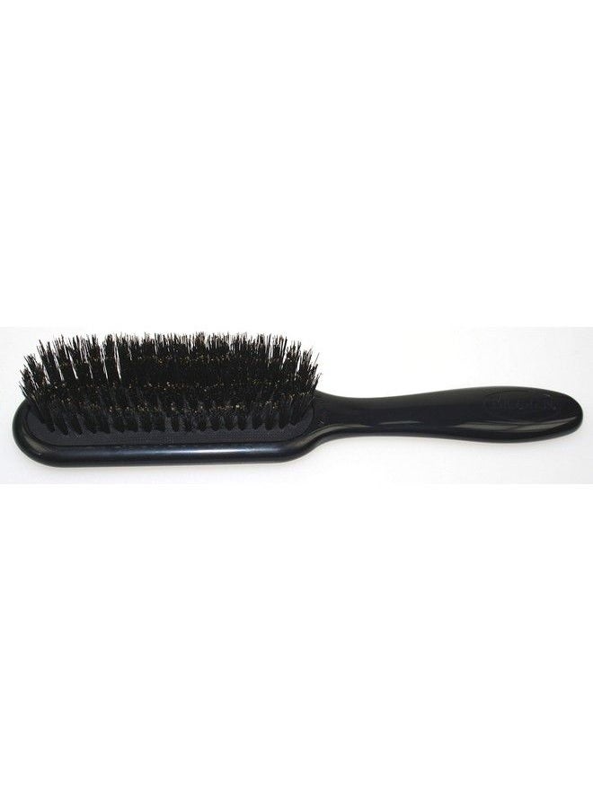 DENMAN - D92 Edge Tamer Hair Teasing/Hair Dressing Brush With Natural Bristles For Taming Flyaways Creating Sleek Finish Smoothing Hair Aircushioned All Hair Types Heat Resistant Black - Image 1