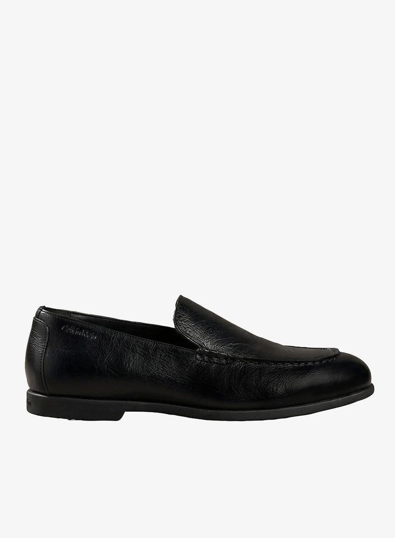 CALVIN KLEIN Low Profile Textured Leather Loafers - Image 1