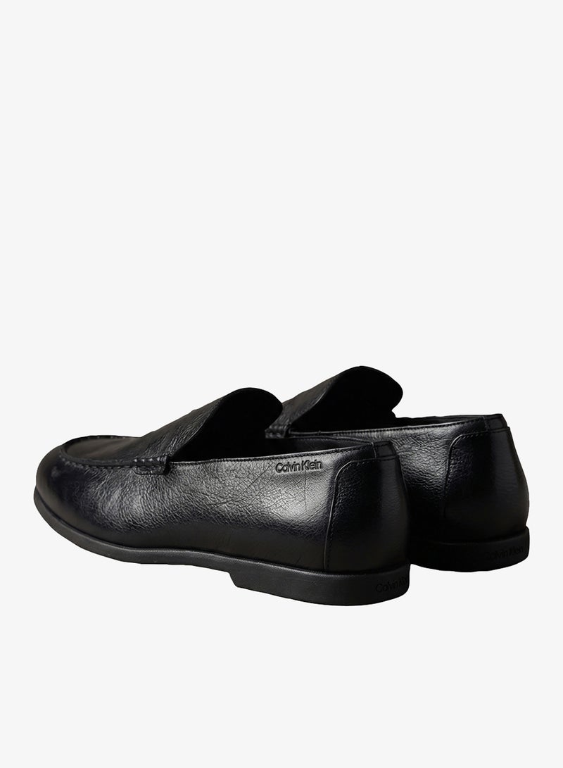 CALVIN KLEIN Low Profile Textured Leather Loafers - Image 4