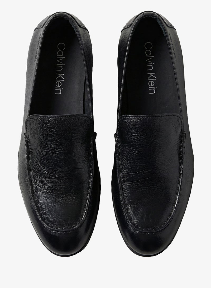 CALVIN KLEIN Low Profile Textured Leather Loafers - Image 5