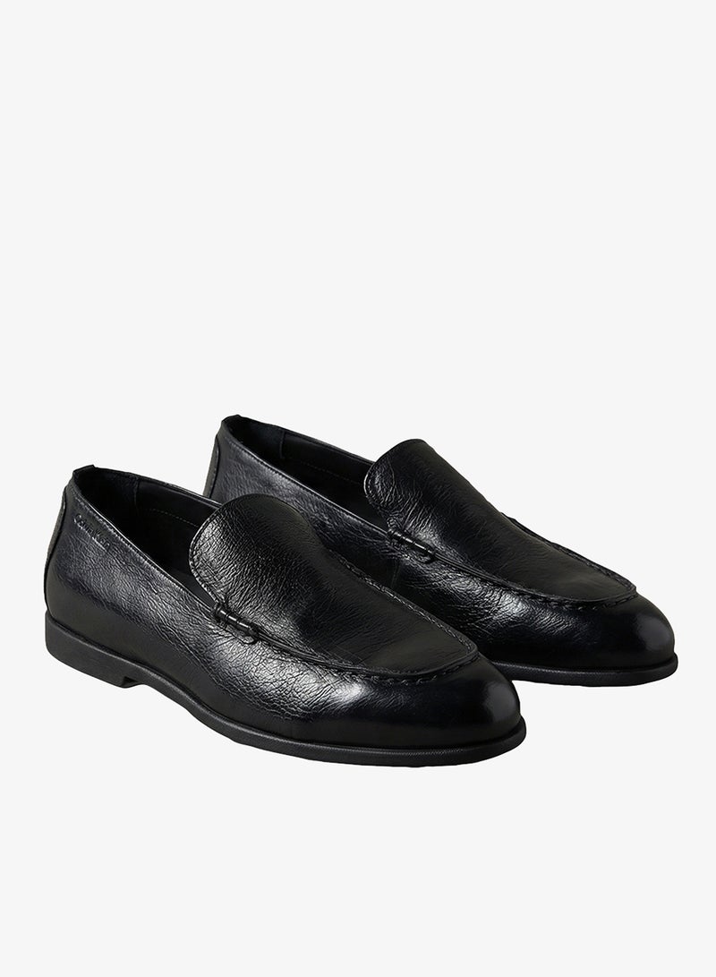 CALVIN KLEIN Low Profile Textured Leather Loafers - Image 3