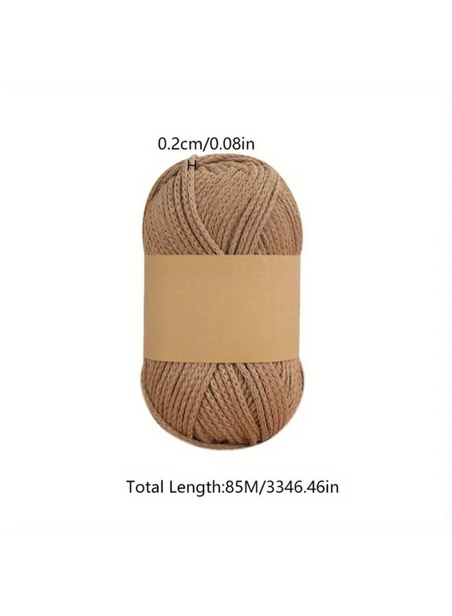 2pcs 2mm Hollow Cotton Yarn For Crochet Knitting All Season Craft Smooth - Image 4