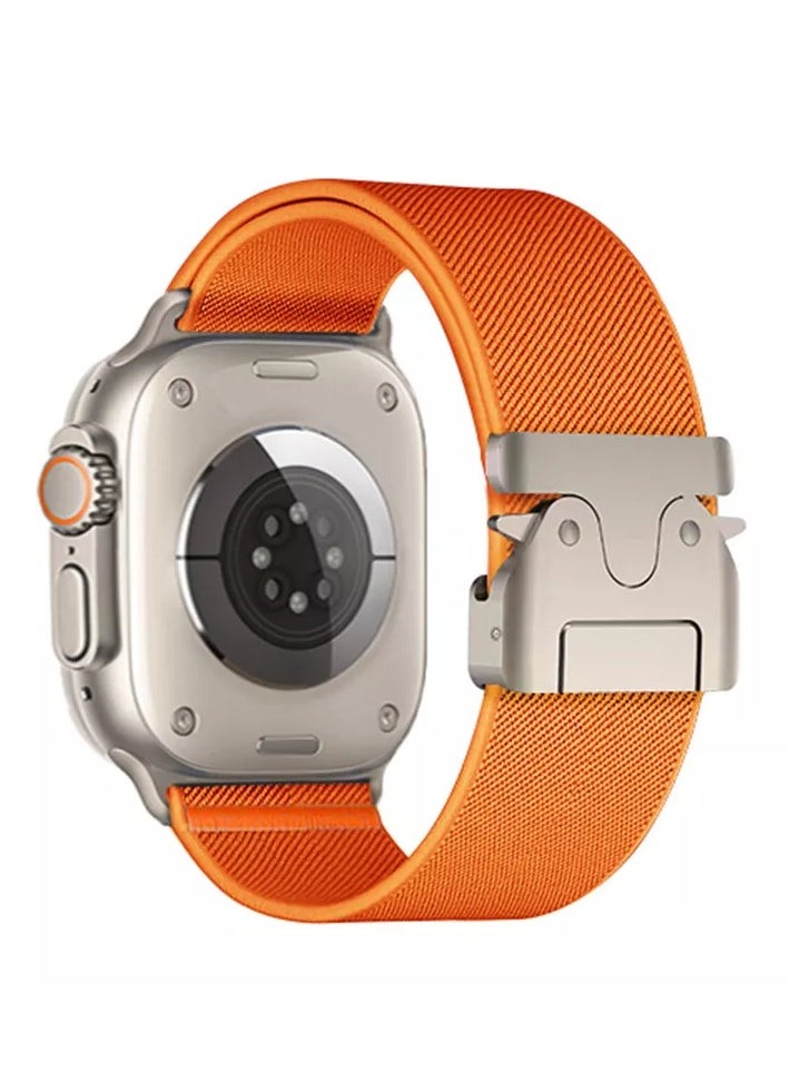 Generic - Sport Durable Rugged Watch Band Compatible with Apple Watch Ultra 1/2 49mm 46mm 45mm 44mm 42mm for Women Men Soft Stretchy Nylon Loop Strap,Parachute Style Buckle Straps for iWatch SE Series 10 9 8 7 6 5 4 3 2 1 SE - Image 1