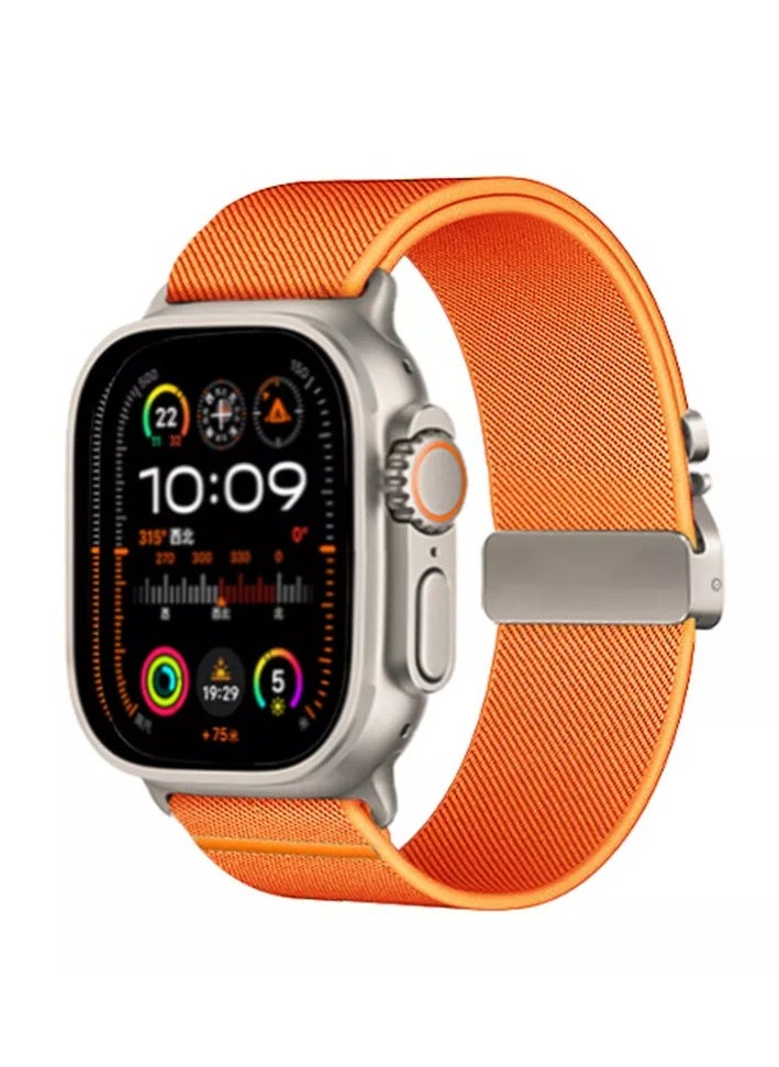 Generic - Sport Durable Rugged Watch Band Compatible with Apple Watch Ultra 1/2 49mm 46mm 45mm 44mm 42mm for Women Men Soft Stretchy Nylon Loop Strap,Parachute Style Buckle Straps for iWatch SE Series 10 9 8 7 6 5 4 3 2 1 SE - Image 1