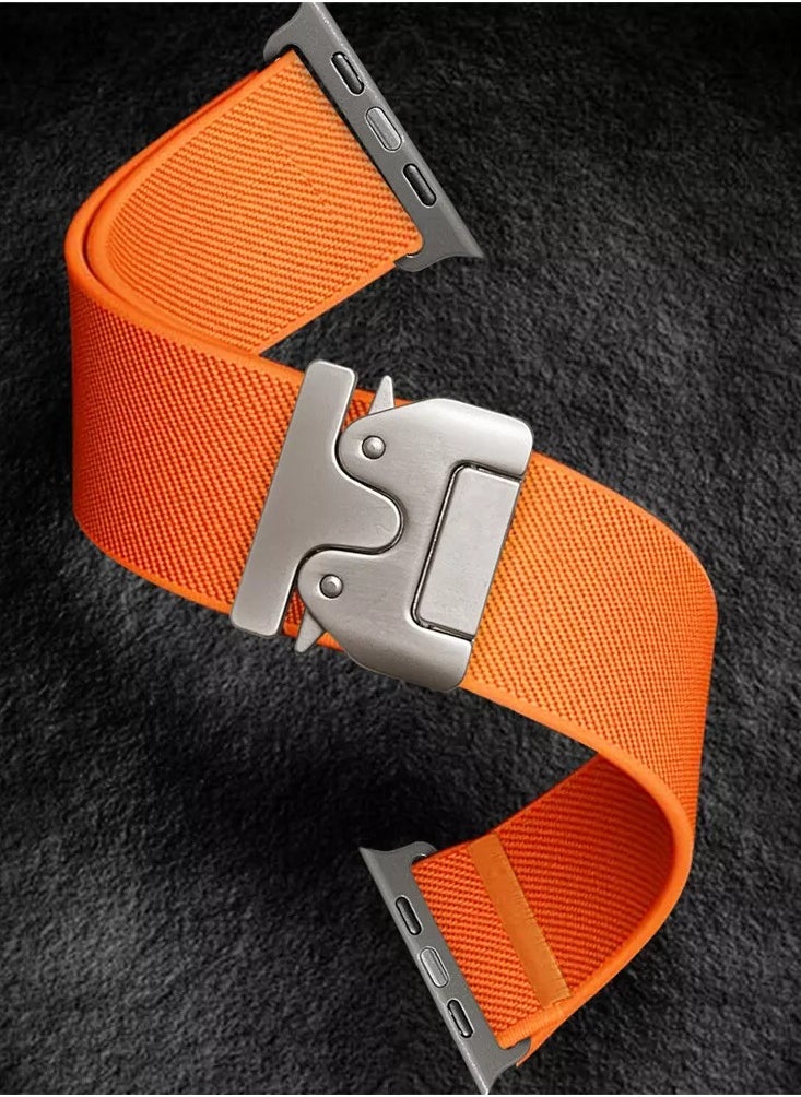 Generic - Sport Durable Rugged Watch Band Compatible with Apple Watch Ultra 1/2 49mm 46mm 45mm 44mm 42mm for Women Men Soft Stretchy Nylon Loop Strap,Parachute Style Buckle Straps for iWatch SE Series 10 9 8 7 6 5 4 3 2 1 SE - Image 1