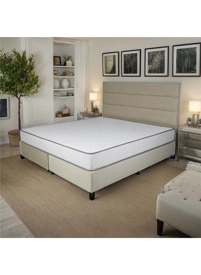 Bed and Mattress Zone Serenity Upholstered Bed 203 X 120 Twin Size Beige Color, Mattress Size-200x120cm (Mattress sold separately)  - Image 1