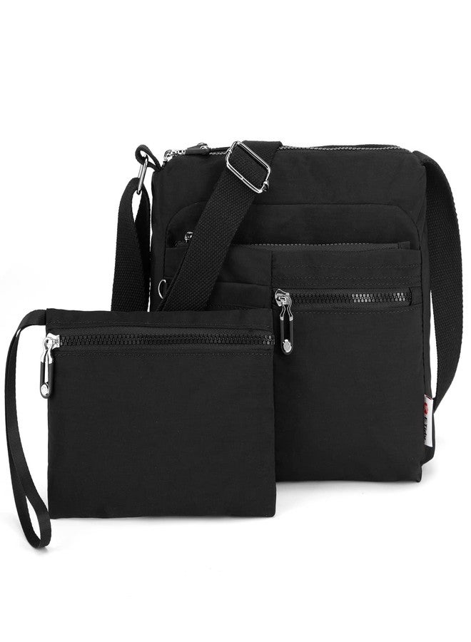 ETidy Crossbody Bag For Women Waterproof Lightweight Casual Shoulder Handbag Purse Bookbag, Black Upgrade - Image 1