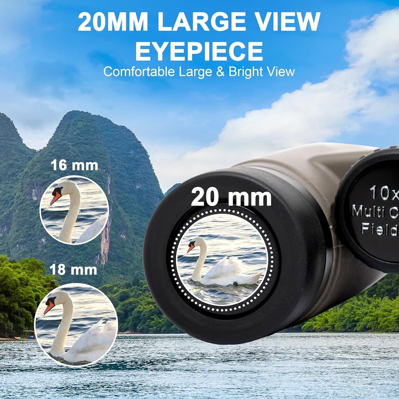 GHIME 10x42 Ultra HD Binoculars for Adults – High Power Long Distance Binoculars with Phone Adapter, BAK4 Prism & FMC Lens, Waterproof - Image 2