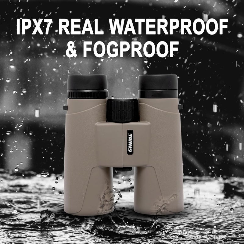GHIME 10x42 Ultra HD Binoculars for Adults – High Power Long Distance Binoculars with Phone Adapter, BAK4 Prism & FMC Lens, Waterproof - Image 5