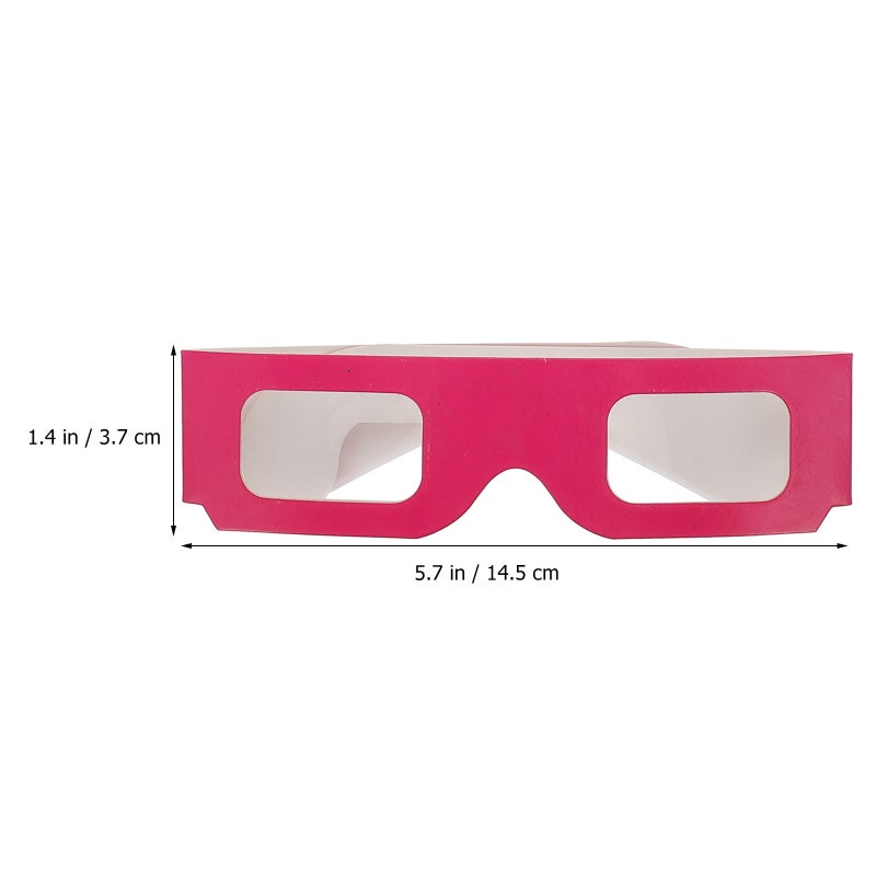 100 Pcs Flat 3D Glasses Cardboard Frame Glasses Eyewear for 3D Movies and Games - Image 2