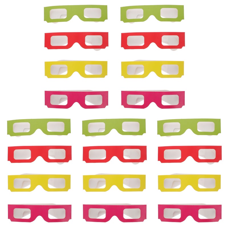 100 Pcs Flat 3D Glasses Cardboard Frame Glasses Eyewear for 3D Movies and Games - Image 4