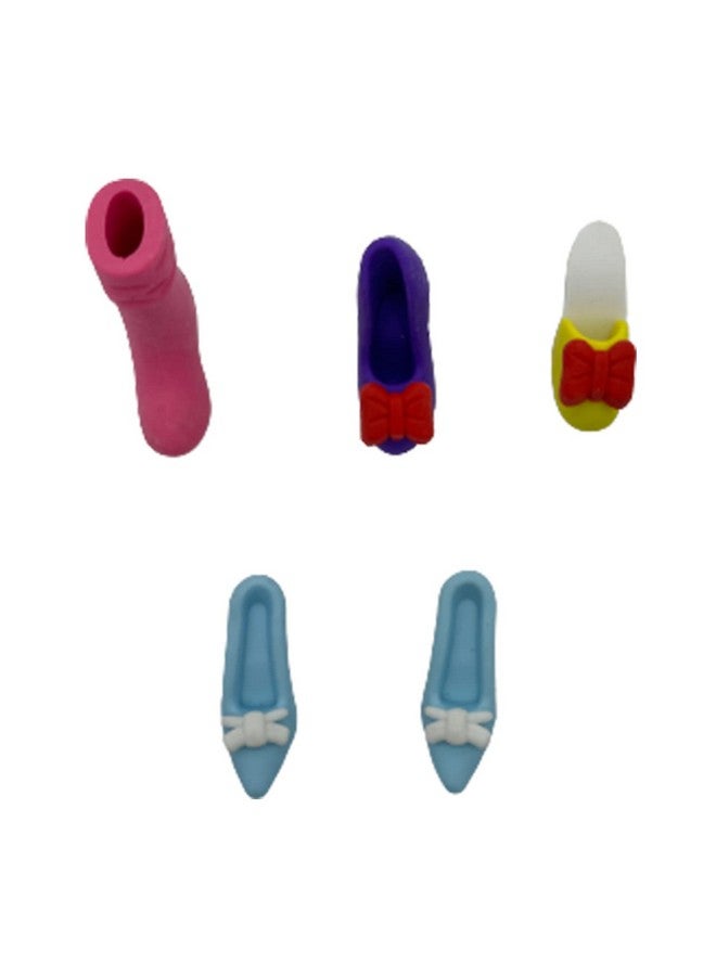 SYGA 8 Pcs Cartoon Shaped DIY Creative Aerospace Military Girl Rubber Erasers for Child Student Gift (Girl) - Image 3