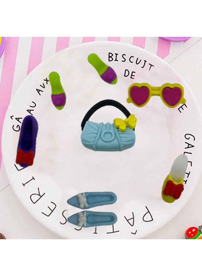 SYGA 8 Pcs Cartoon Shaped DIY Creative Aerospace Military Girl Rubber Erasers for Child Student Gift (Girl) - Image 5