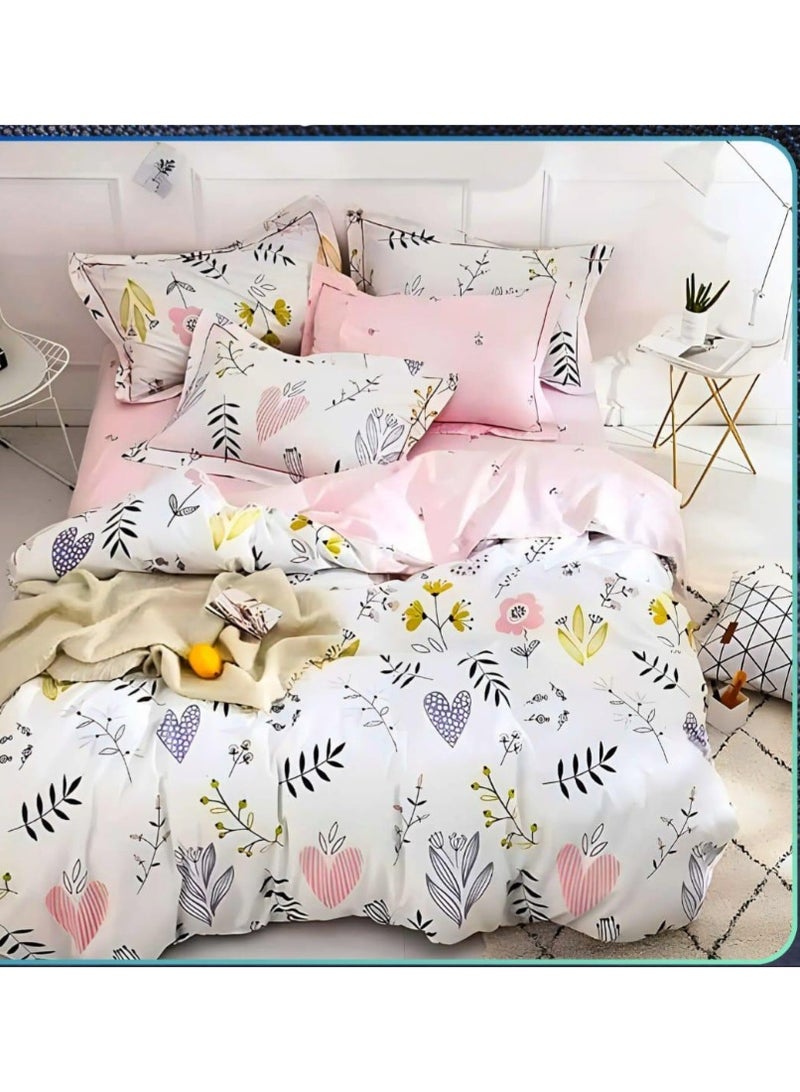 طقم ملاية سرير كبير 4قطع خامه قطنيه عامريه  لسرير فلات مقاس 260*240 - Image 3