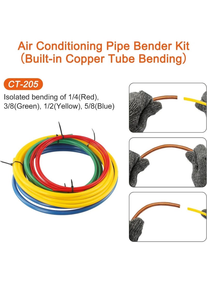 Professional HVAC Tube Bender Set, 4 Pcs Set AC Copper Pipe Bender 1/4in 3/8in 1/2in 5/8 inch(4m Lenght each size) - Image 4