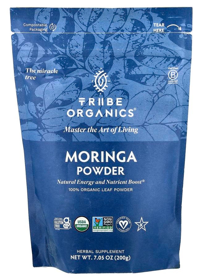 TRIBE ORGANICS Moringa Powder 7.05 oz (200 g)  - Image 1