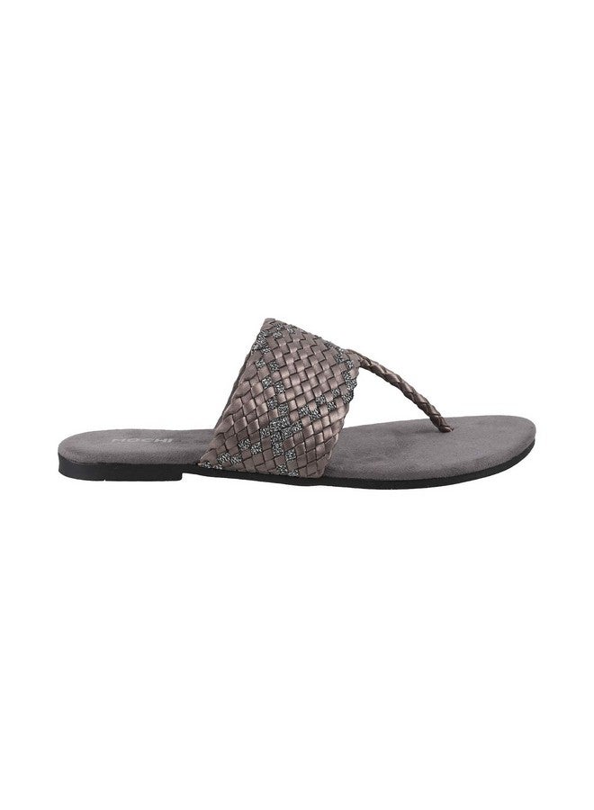 موتشي شبشب موتشي نسائي من المعدن الصناعي باللون البني (مقاس (5 المملكة المتحدة (38 الاتحاد الأوروبي)) - Image 2