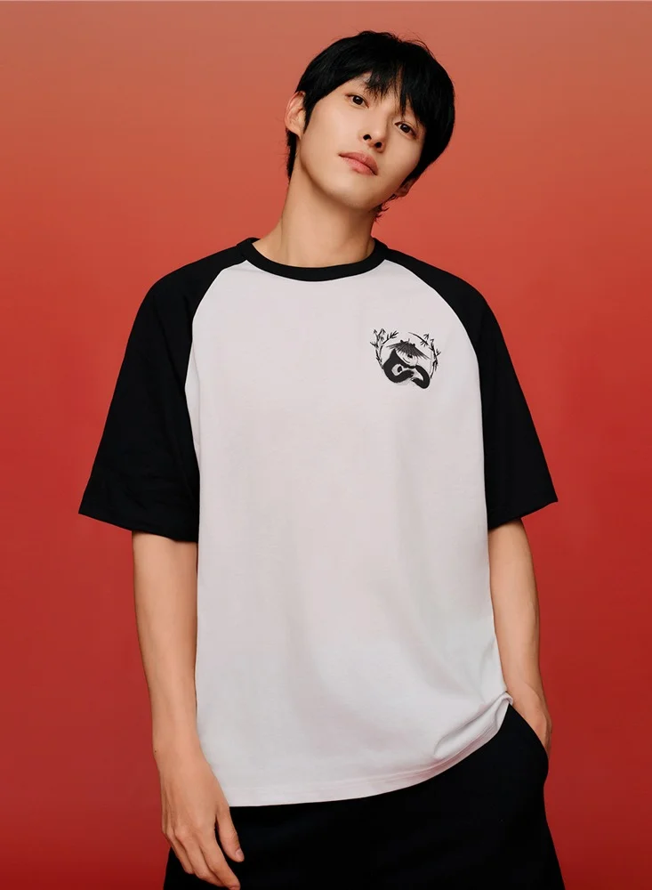 GIORDANO Men's Kung Fu Panda Series Short Sleeve Relaxed Fit T-Shirts