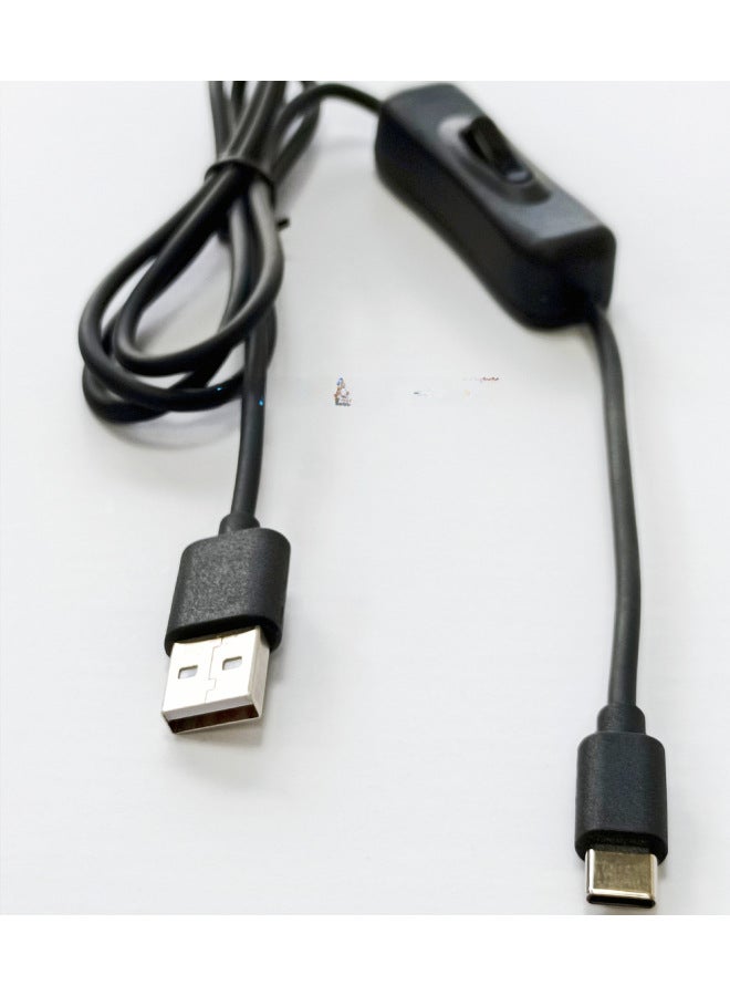 كابل تبديل USB كابل بيانات من النوع c USB إلى مفتاح بيانات من النوع c-اللون: 1 متر أسود  - Image 3