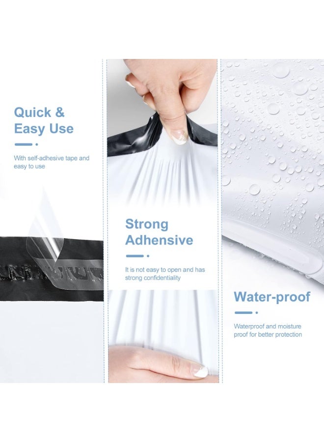 100 Pcs Large Poly Mailers 35×45cm, White Self-Seal Courier Bags, Waterproof Tear-Resistant Shipping Mailing Bags for Clothing, Parcels, Small Business and Online Store Packaging - Image 4