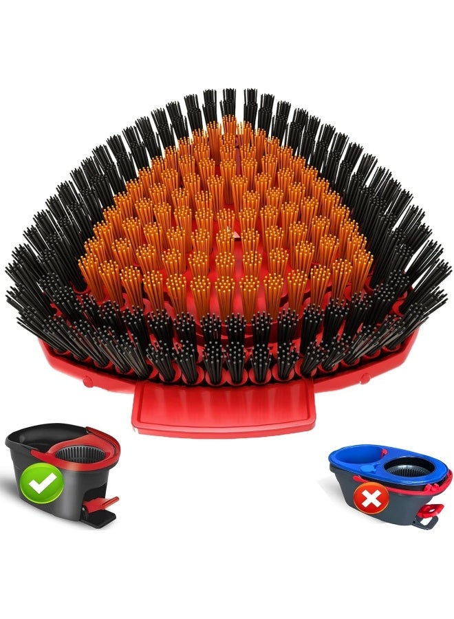 Zalcoon Upgraded Spin Mop Replace Scrub Mop Brush Compatible with Vileda/O-cedar Easy Wring Spin Mop & Bucket System
