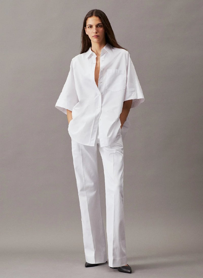 كالفن كلاين قميص بوبلين كبير الحجم - Image 4