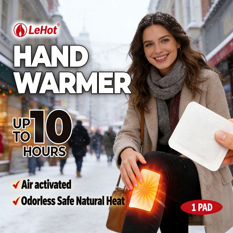 Lehot Hand Warmers - 40 Packs Hot Hands Disposable Heat Pad, Hot Hands Hand Warmers, Up to 10 Hours of Safe and Continuous Heat, Perfect for Camping, Outdoor Skiing, Fishing Ideal for Outdoors and Travel. - Image 5
