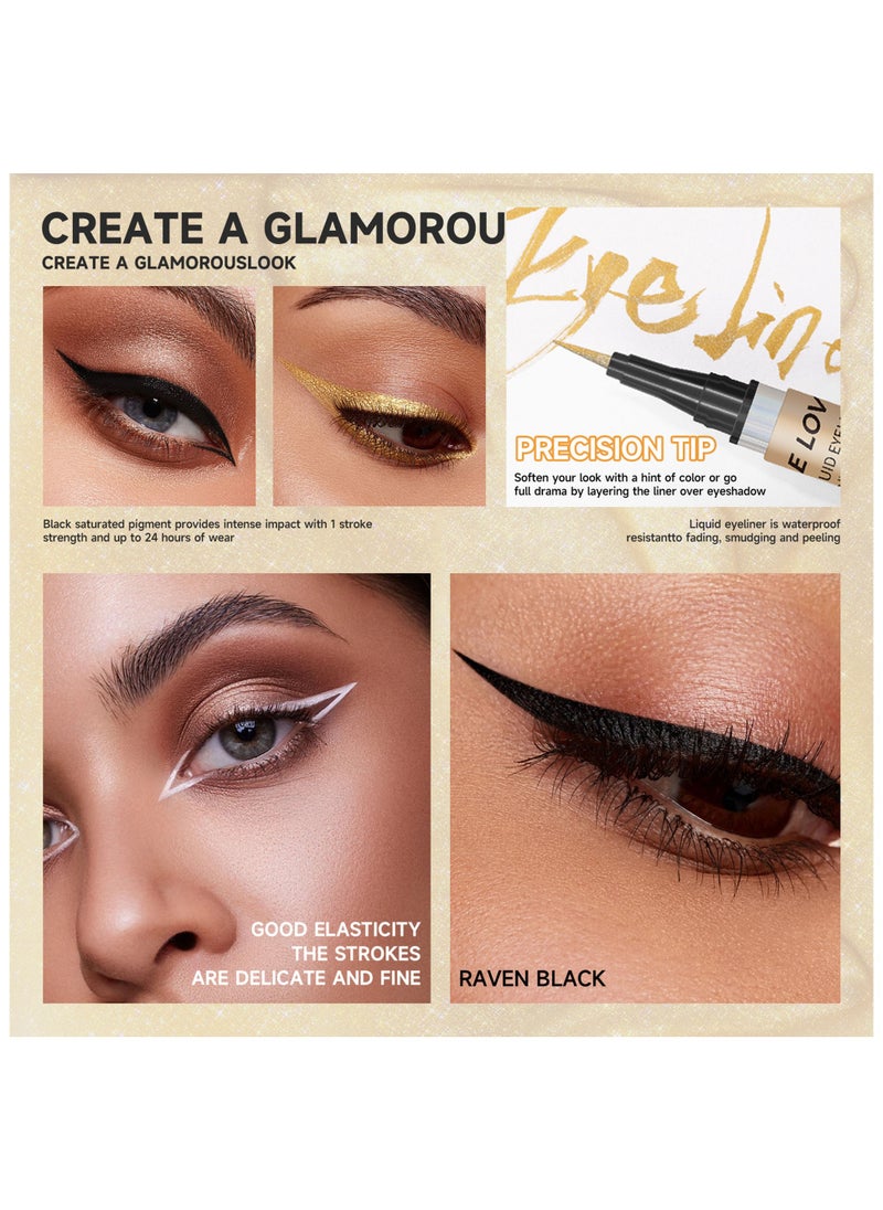 Sheloves Liquid Eyeliner Long-Wearing Sweat-And Humidity-Resistant Smudge-Proof Waterproof Ultra-Fine Multi-Functional Eyebrow Pencil & Eyeliner Multiple Use (02)  - Image 2