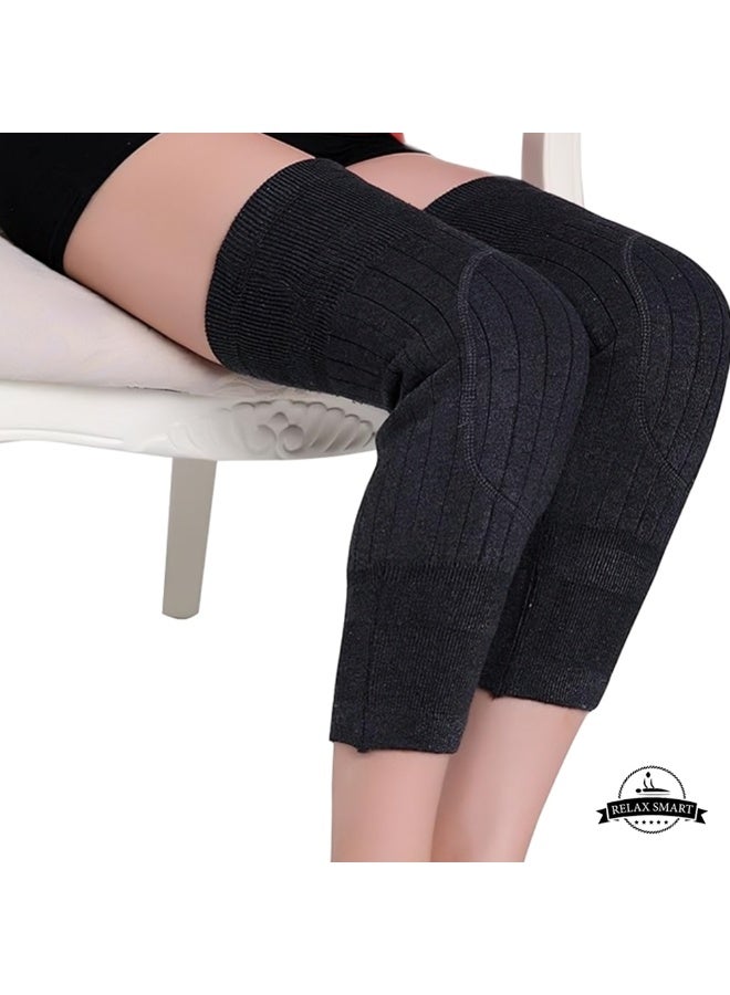 ريلاكس سمارت دعامة ركبة حرارية دافئة لفصل الشتاء – كمّات تدفئة ودعم الركبة للرجال والنساء لتخفيف آلام المفاصل مناسبة للرياضة والاستخدام اليومي - Image 3