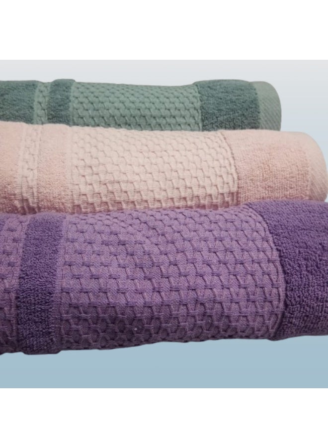 Cotton towels, 55x110 cm, 3 pieces - Image 2