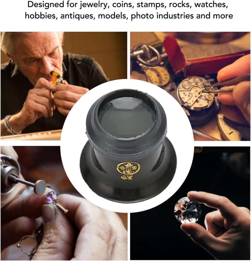 klarako 4X Watchmaker Loupe,4X Magnification Eye Loupe for Jewelry Coin Rock Model Antique, Eye Loops Magnifier Jewelry Loop Magnifier,Portable Monocular Magnifier Experimental Tools - Image 5